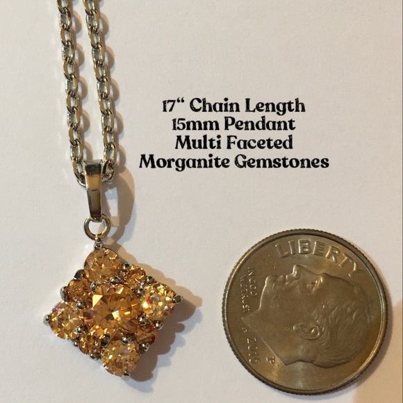 🆒 Morganite Gemstone Minimalist Pendant Necklace - Picture 9 of 9